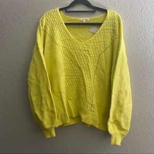 Solid Pointelle Front Pullover Sweater